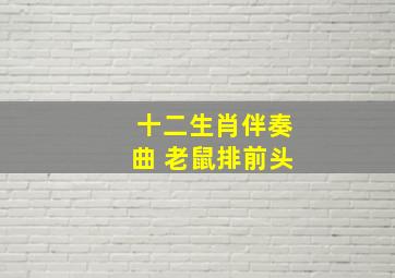 十二生肖伴奏曲 老鼠排前头